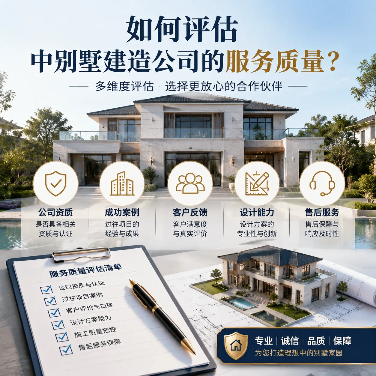 如何评估 剑河 中别墅建造公司的服务质量?