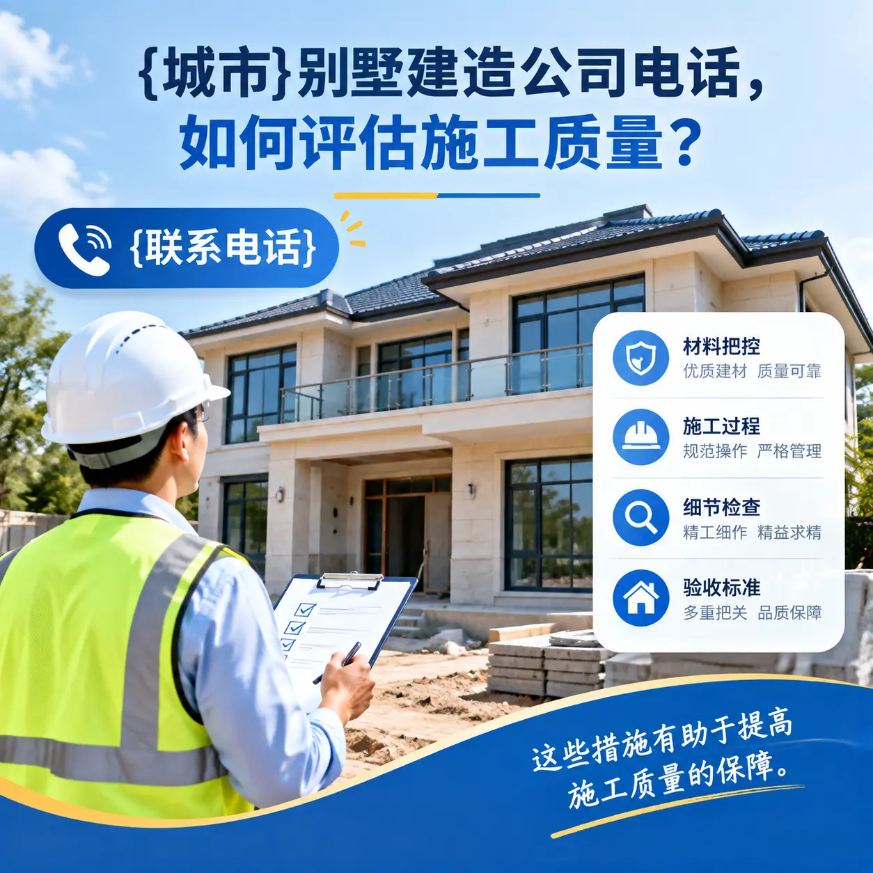 剑河别墅建造公司电话，如何评估施工质量？